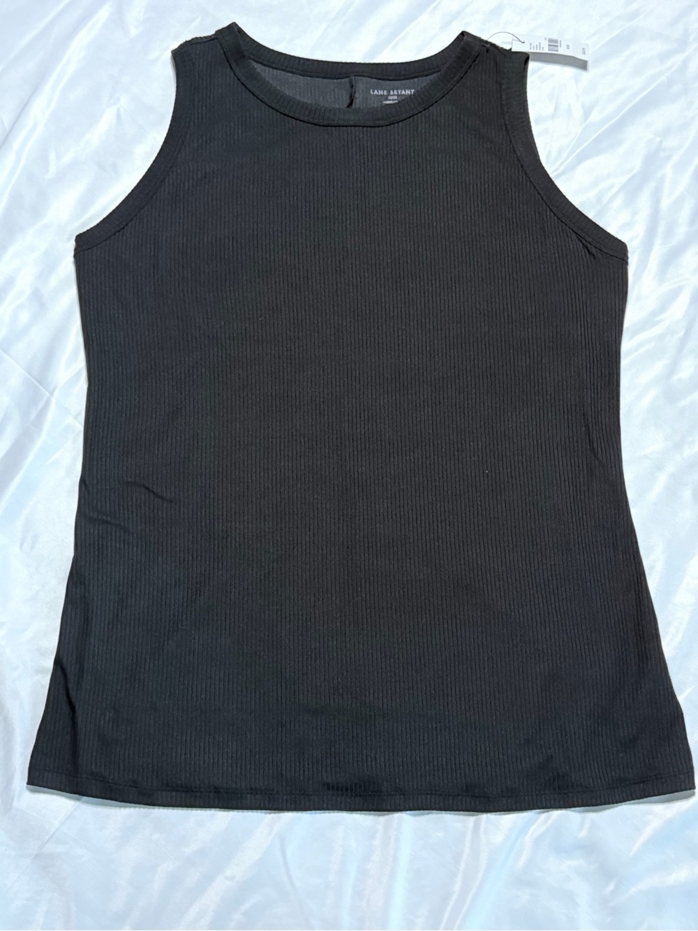 Lane Bryant Black Ribbed Tank Top - Sleeveless Women's Tank Size 22